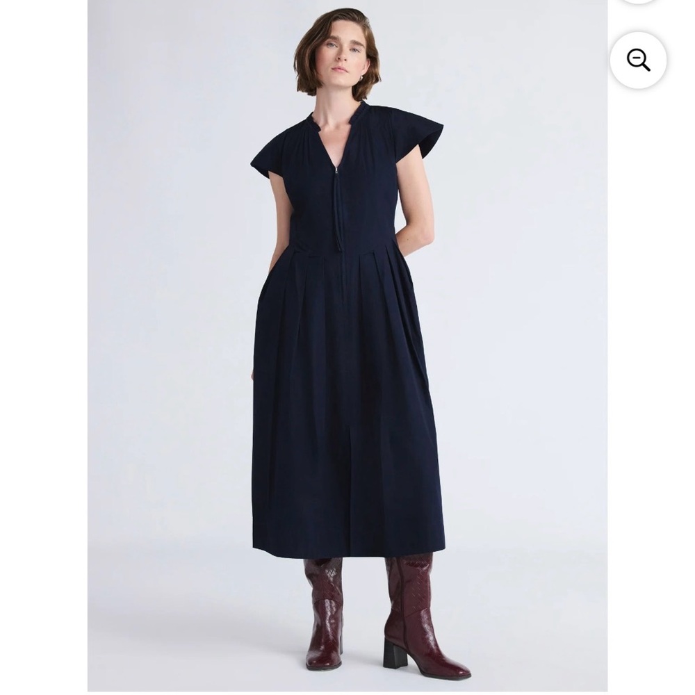 Chic Navy Midi Dress